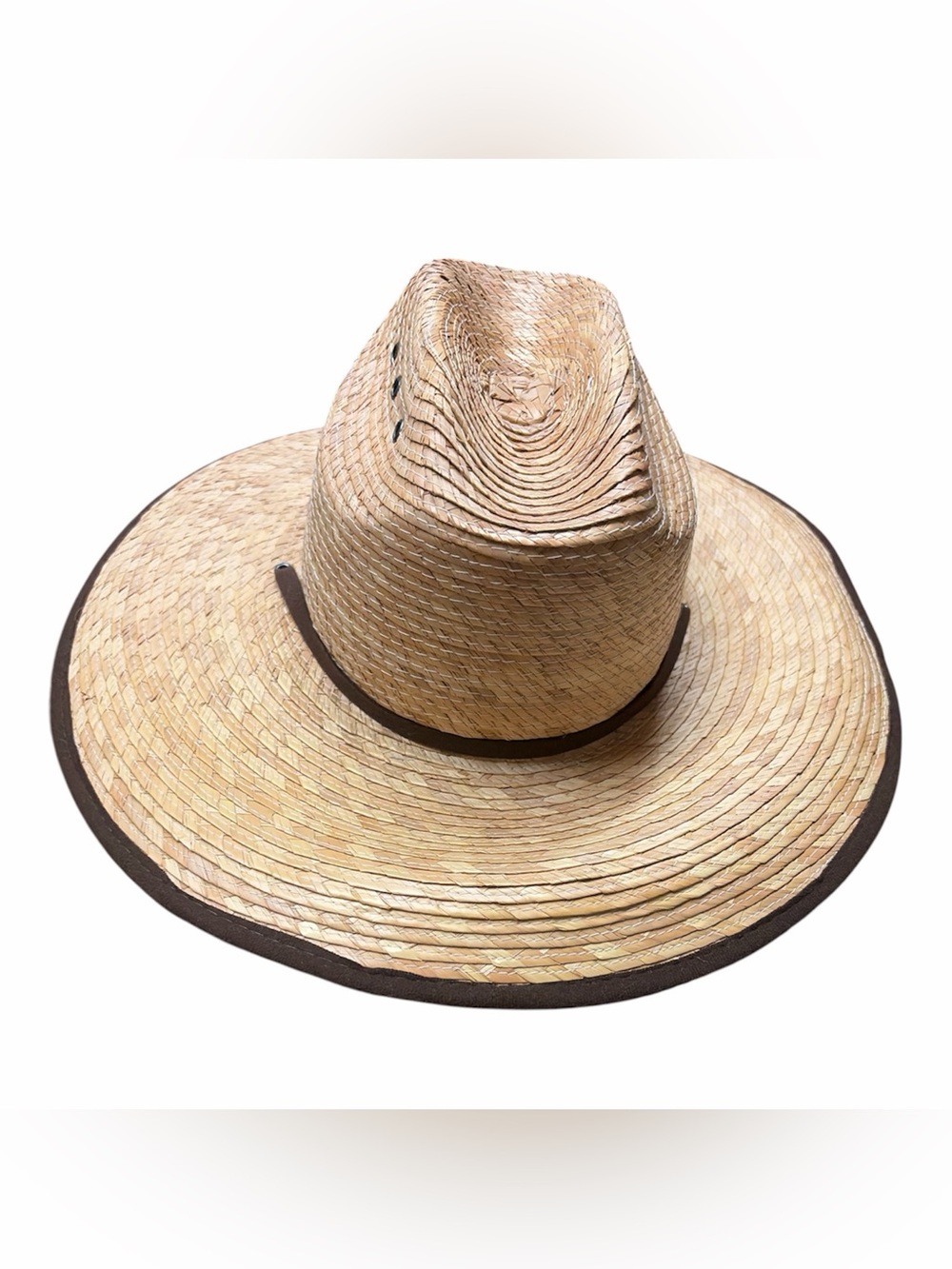 Straw Outback Sun Hat Wide Brim Rabbit Logo Chin Strap Beach Fishing Hiking Hat
